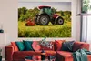 MuchoWow® Poster Traktor - Rot - Natur - Grün - Landleben Produktbild-Vorschau 2