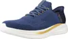A single blue and gold Skechers sneaker is shown from a side angle against a white background. Voir les images du produit