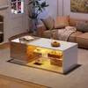 STILVORA Couchtisch 105x50x36cm mit LED-Lichtleiste und Produktbild-Vorschau 1