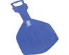 A blue plastic shovel with a smiley face design on the handle. Voir les images du produit