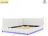 MODFU Polsterbett Schlafsofa 140x200 mit LED und Produktbild-Vorschau 7