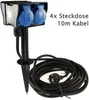 Gartensteckdose mit Erdspieß 4-fach IP44 10m Kabel Produktbild-Vorschau 6