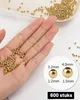 Vergoldete Perlen 600 Stück, 3–4 mm, 18 K, für DIY-Schmuck Productafbeelding-voorbeeld