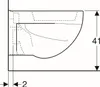 Geberit Renova Nr.1 WC à réservoir plat 6l suspendu, Anteprima dell’immagine prodotto 7