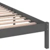 The Living Store Massivholzbett Kiefer 200x200 cm Grau Produktbild-Vorschau 8