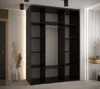 Kleiderschrank YVONA 2 - 180/60 cm, schwarz / schwarz Produktbild-Vorschau 3