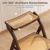 COSTWAY Esszimmerstühle 2er Set, Klappstühle Rattan, Produktbild-Vorschau 7