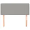 vidaXL Kopfteil Hellgrau 100x5x78/88 cm Stoff - Kopfteil - Produktbild-Vorschau 3