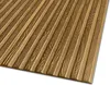A close-up, angled view of gold-colored 3D wall panels with a wood grain texture and vertical grooves. Produktbild-Vorschau