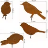 Rost Vogel Gartendeko für Draußen Herbstdeko Outdoor, Produktbild-Vorschau 2