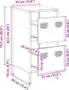 vidaXL Kredens żółty musztardowy 35x39x73,5 cm Stal Podgląd zdjęcia produktu 8