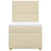 vidaXL Boxspringbett mit Matratze Creme 90x190 cm Stoff Produktbild-Vorschau 6