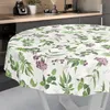 Tischdecke wasserabweisend abwaschbar Grün Rund 100cm Produktbild-Vorschau 2