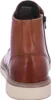 The back view of a brown leather boot with a white sole. Produktbild-Vorschau