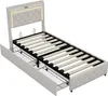 Letto imbottito Fortuna Lai 90x200cm con testiera e 2 Anteprima dell’immagine prodotto 8
