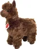 A brown plush alpaca toy is shown against a white background. Voir les images du produit