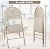 COSTWAY Lot de 4 chaises pliantes, chaises pliantes pouvant Voir les images du produit 3