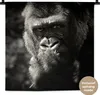 MuchoWow® Wandteppich Wandbehang Gorilla auf schwarzem Produktbild-Vorschau 1