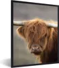 MuchoWow® Gerahmtes Poster Schottischer Highlander - Hörner Produktbild-Vorschau 1