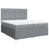 Boxspringbett mit Matratze Hellgrau 200x200 cm Stoff Produktbild-Vorschau 3