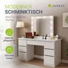 Juskys Schminktisch Talea mit LED, 7 Schubladen & großem Produktbild-Vorschau 2