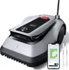 A robotic lawnmower with a smartphone displaying its map and two accessories. Anteprima dell’immagine prodotto