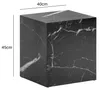 WOHNLING Table basse MONOBLOC 40x40x45 cm Noir brillant Voir les images du produit 4