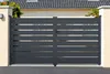Doppelflügeltor aus Aluminium 3m VOGEL H.160cm grau Produktbild-Vorschau 1