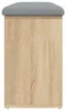 vidaXL Lavice na boty Sonoma dub 102x32x50 cm Materiál na Náhled obrázku produktu 5