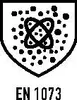 A shield-like graphic with dots and a knot-like symbol, along with text 'EN 1073'. Anteprima dell’immagine prodotto