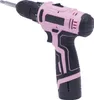A pink and black cordless drill is shown against a white background. Voir les images du produit