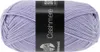 A ball of purple yarn with a black label wrapped around it. Produktbild-Vorschau