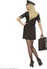 Pilotin Damenkostüm - Kleid und Hut | Schwarz Gold Größe: S Produktbild-Vorschau 8