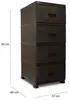 K9467 Kommode, Schrank, Regal, Schwarzes Rattan Badezimmer Produktbild-Vorschau 4