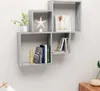 vidaXL Würfelregal Betongrau 80x15x78,5 cm Holzwerkstoff Produktbild-Vorschau 2