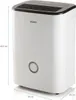 A white dehumidifier with a black top is shown from a side angle. Produktbild-Vorschau