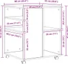 vidaXL Rollschrank Grau Sonoma 60x53x72 cm Holzwerkstoff Produktbild-Vorschau 8
