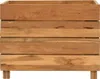 vidaXL Zvýšená posteľ 50x40x38 cm Teakové drevo a oceľ Náhľad obrázku produktu 2