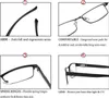 3er-Pack Herren-Lesebrille aus Metall, rechteckige Produktbild-Vorschau 5