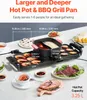 VEVOR Hot Pot 2300 W 2 in 1 elektrischer rauchfreier Grill Produktbild-Vorschau 3