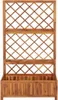 vidaXL Zvýšená postel s mříží 85x38x150 cm Masivní dřevo Náhled obrázku produktu 3