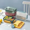 Brotdose mit Fächern 1300ml – Große Lunchbox Erwachsene & Produktbild-Vorschau 6