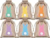 JMOCD 24PCS Easter Burlap with Drawstring,Oster Jutebeutel, Produktbild-Vorschau 1