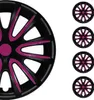4x Radkappen 15 zoll Matt Schwarz & Lila Produktbild-Vorschau 1