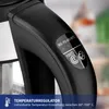 Close-up of a black kettle handle with a digital display showing temperature settings and control buttons. Produktbild-Vorschau