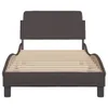 Bettgestell "Dover" Dunkelbraun 90x200 cm Stoff Produktbild-Vorschau 4