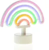 LED NEON Figur REGENBOGEN - Dekoleuchte - H: 19cm - Batterie oder USB Betrieb - stehend - bunt Produktbild-Vorschau