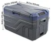 A portable refrigerator with dimensions indicated. Náhled obrázku produktu