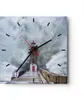 Wanduhr - Quadrat - Glasuhr - Laterne Meer Sturm - 30x30cm Produktbild-Vorschau 1