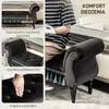 Tapicerowana ławka HOMCOM z aksamitnym pokryciem, ławka z Podgląd zdjęcia produktu 6